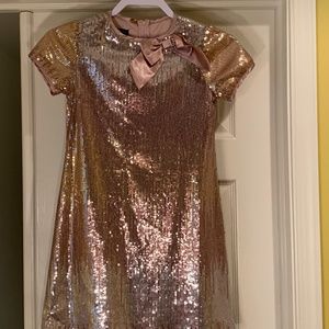 Girls sequined gold ombre dress - Size 10